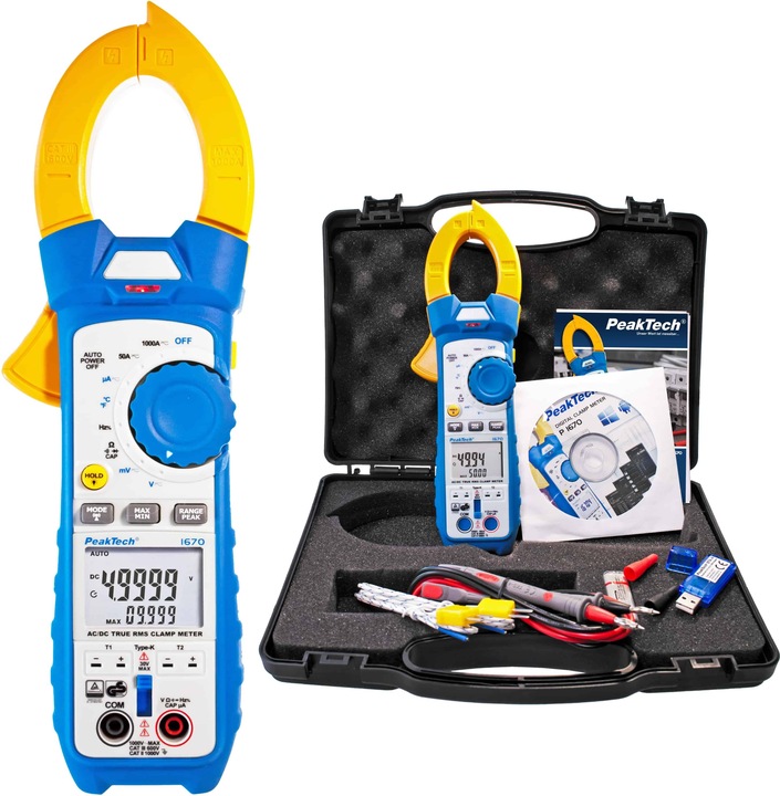 Produktbild Peaktech P 1670 Stromzangenmessgerät (CAT III 600V, CAT II 1000V)
