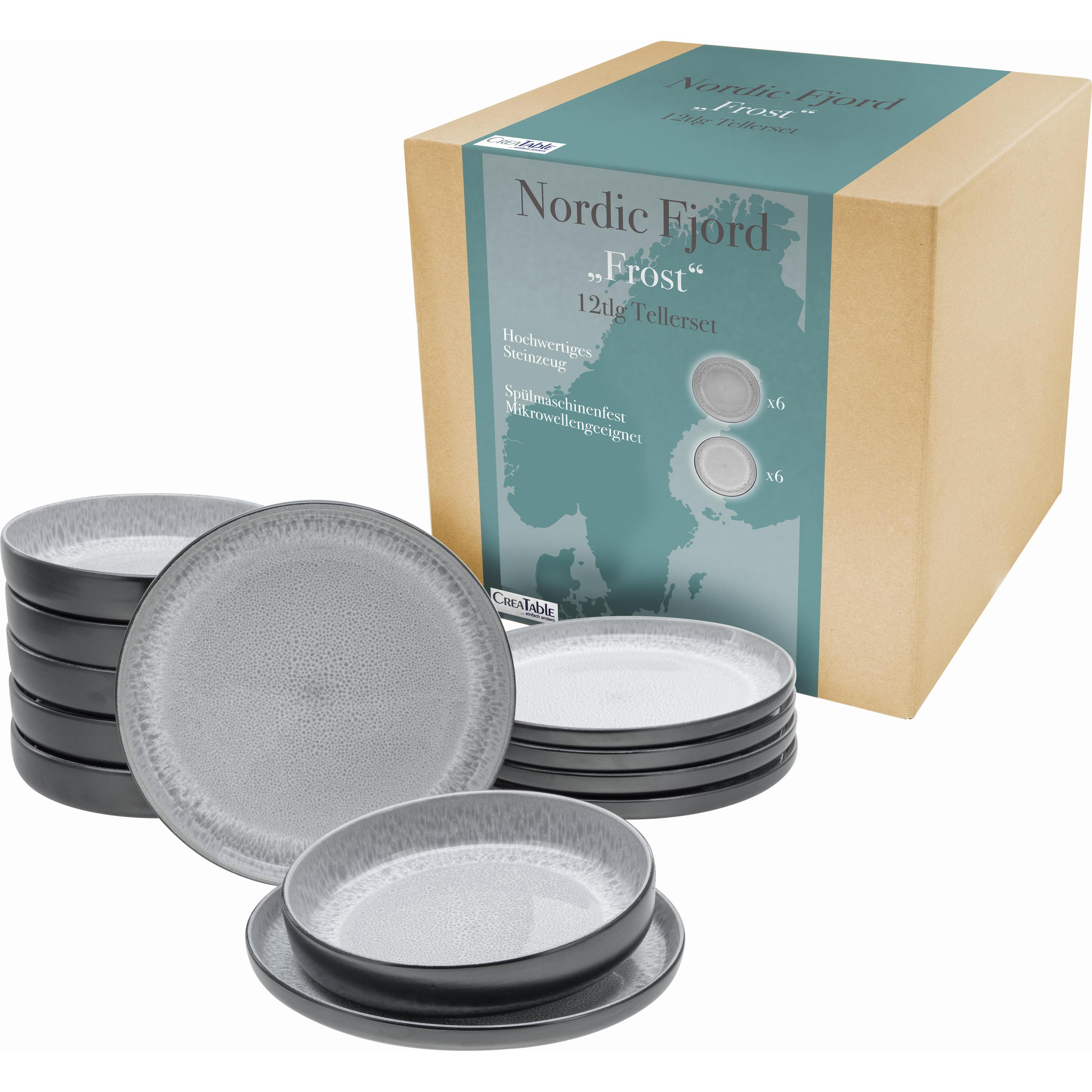 CreaTable, Geschirrset, Nordic Fjord (12 Stück)