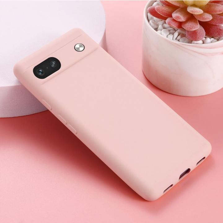 Actual product image Cover-Discount Google Pixel 7a - Silicone Rubber Case pink (Google Pixel 7a)