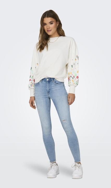 Image du produit Only Coupe normale Col rond Manches côtelées Épaule basse Sweat-shirt (M)