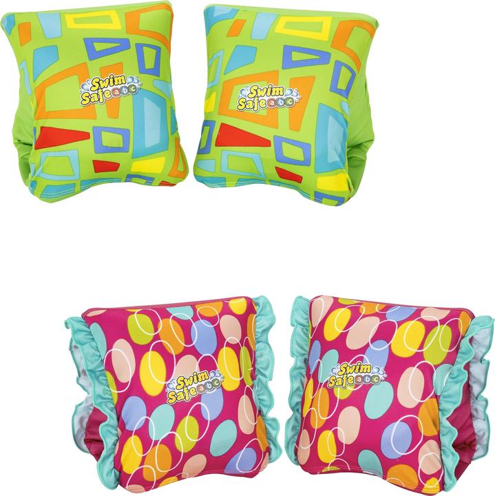 Actual product image Bestway Swim Safe ABC AquaStar Fabric Inflatable Wristband Floaties M/L, Swim armbands, Boy/Girl, Fabr