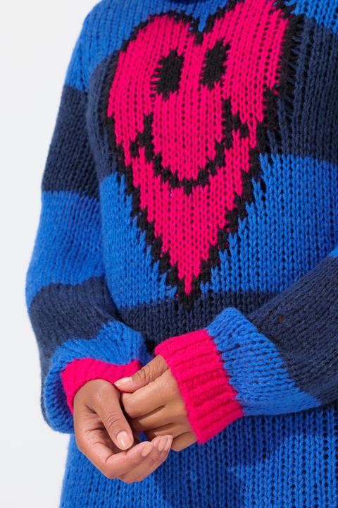 Produktbild Angel of Style Pullover, Straight Fit, Blockstreifen, Herz-Smiley (46, 48)