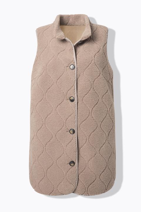 Actual product image Ulla Popken Longline Teddy Vest (60)