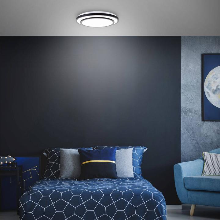 Produktbild Brelight Luciano LED Wand- und Deckenleuchte 49cm schwarz/weiss (3800 lm)
