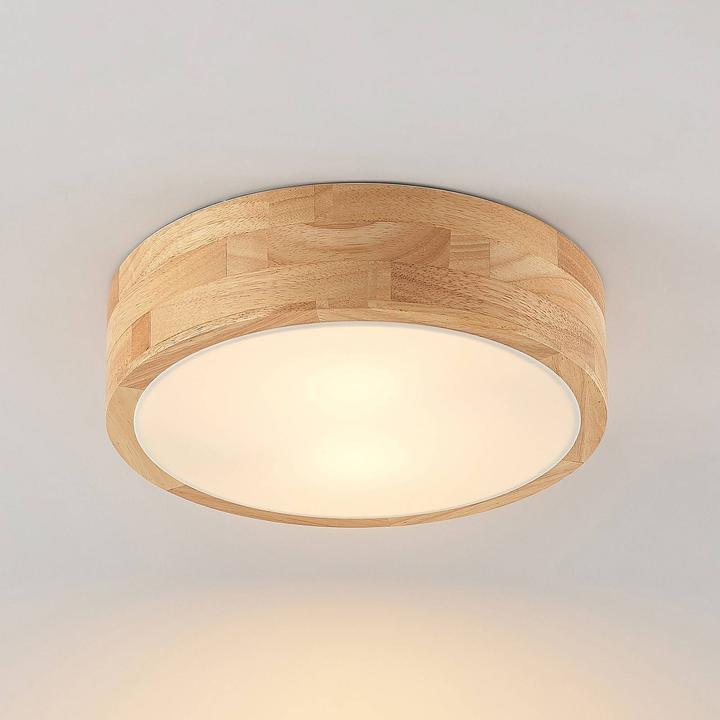Produktbild Lindby Tanju Deckenleuchte, Eichenholz, Ø 30 cm (E27)