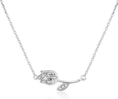 Immagine prodotto Beneto Collana romantica in argento con zirconi chiari AGS486 / 47L (L)