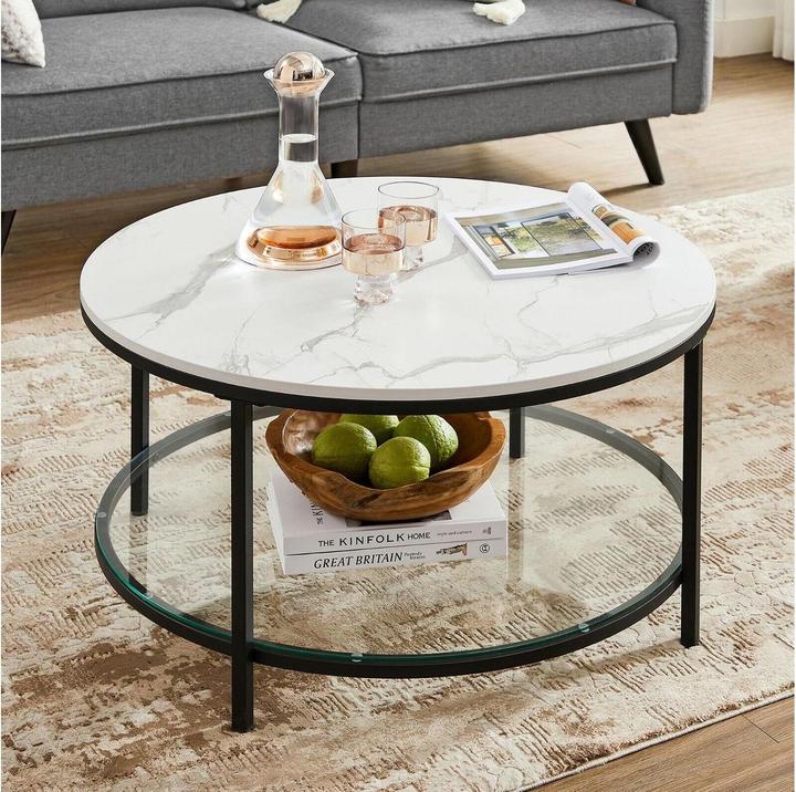 Actual product image Vasagle Couchtisch aus Marmor (80 x 80 x 44.50 cm)
