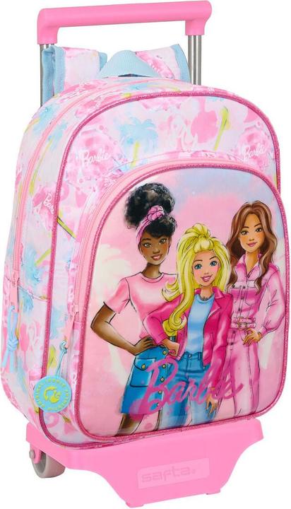 Barbie School Rucksack with Wheels Painterly Pink Sky blue 26 x 11 x 67 cm 26 x 34 x 11 cm