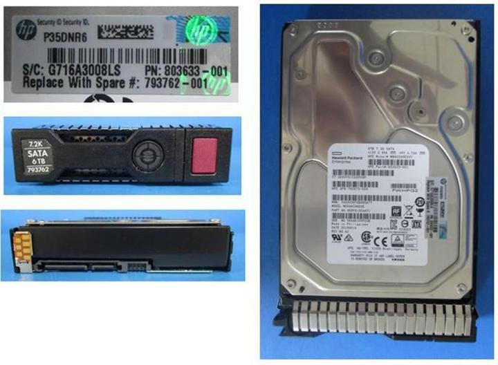 Actual product image HPE DRV HD 6TB 6G 7.2K 3.5 SATA (6 TB, 3.5")