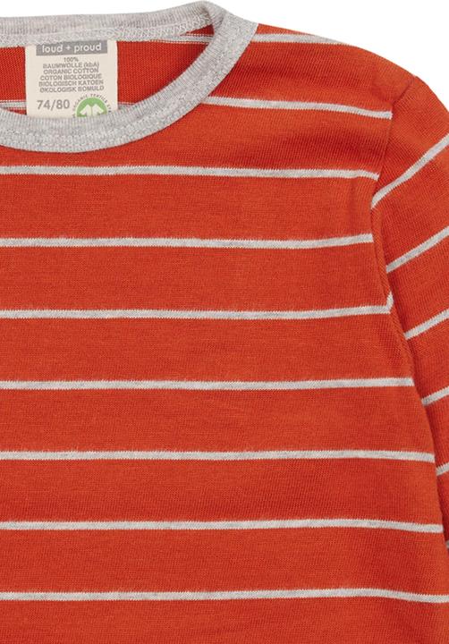Immagine prodotto loud + proud Camicia manica lunga a righe terracotta (68)