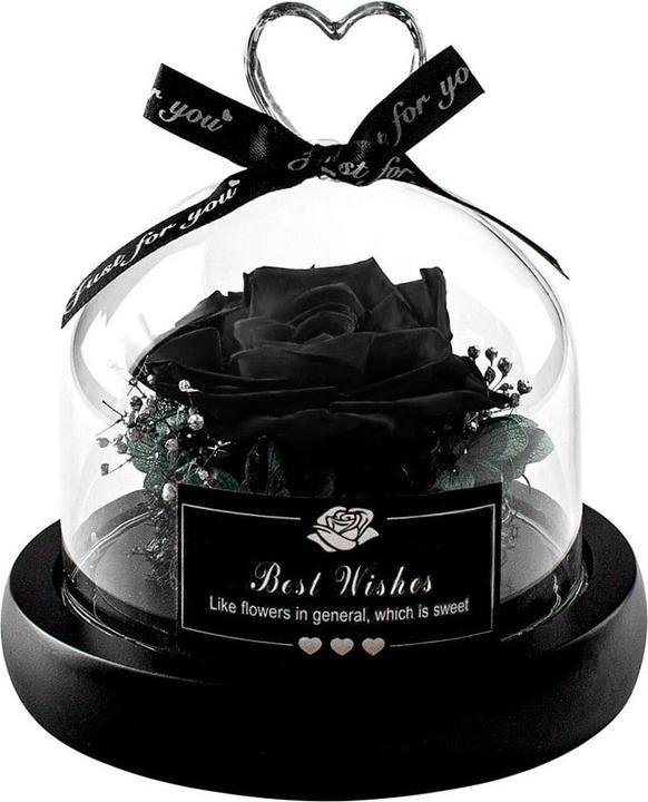 JTI Petite rose à l'infini - Noir (Fleurs à l'infini)