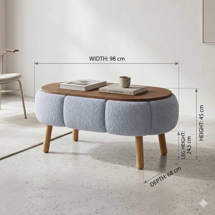 Actual product image Homitis Papatya Coffee Table (68 x 98 x 45 cm)
