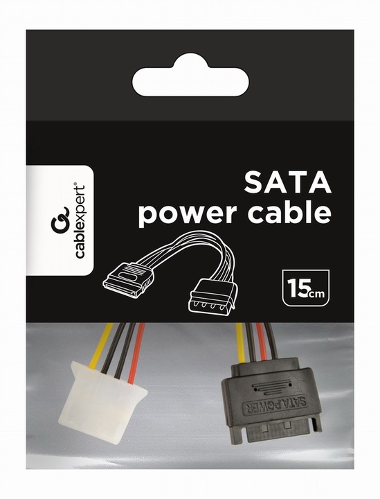 Actual product image Gembird CC-SATA-PS Built-in 0.15m SATA Molex (4-pin) Power Cable