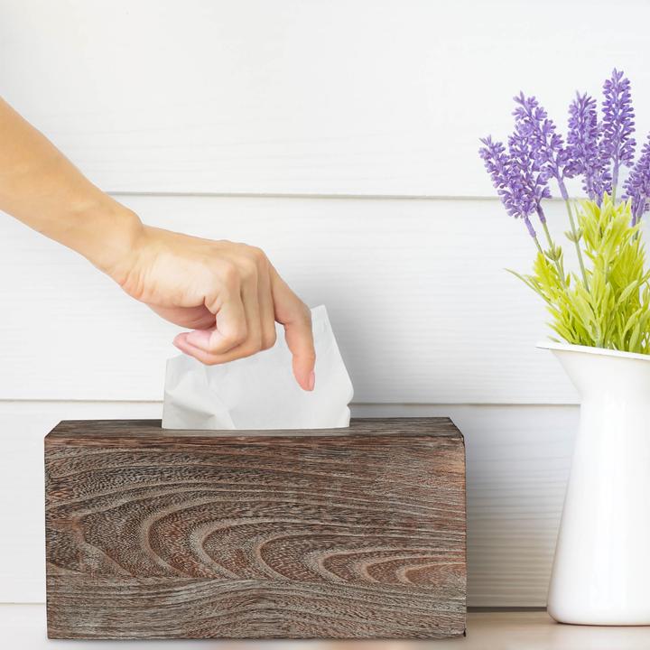 Actual product image Relaxdays Shabby Tissue Box Cover
