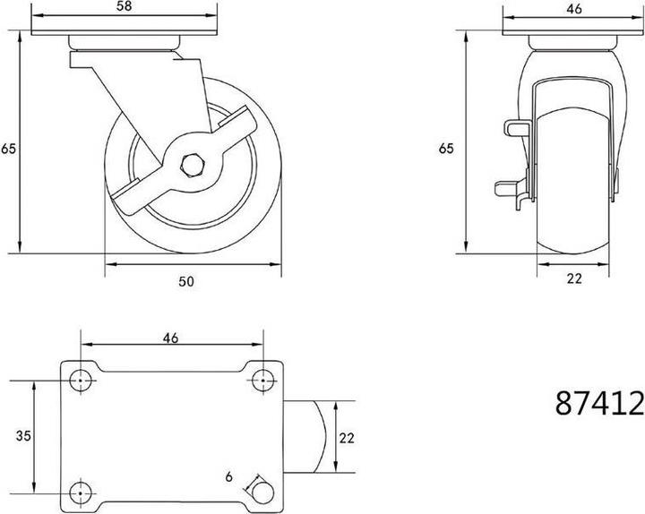 Produktbild Toya VOREL Twisting Polypropylenbremse 50 mm