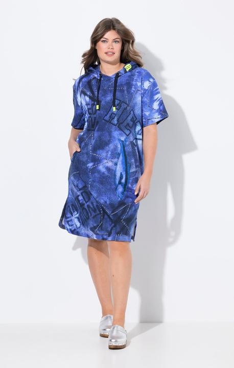 Immagine prodotto Laurasøn Damen Strand Sweatkleid, 1/2 Arm, Kapuze, OEKO-TEX blue denim 48+ 838226902-48+ (50)