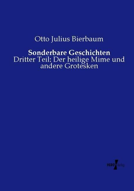 Produktbild Sonderbare Geschichten (Deutsch, Otto Julius Bierbaum, 2015)