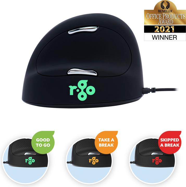 Image du produit R-Go Tools Souris ergonomique HE Break Large gaucher (Filaire)