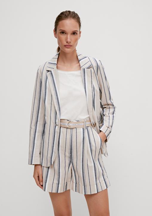 Actual product image Comma Indoor-Jacke Leinenmix-Blazer mit Streifen (38)