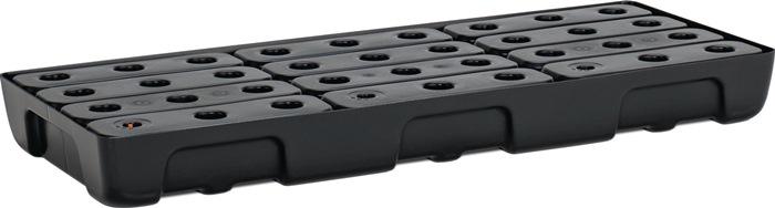 Cemo Sump tray 21l L976xW395xH95mm PE w.PE grate and leak detector