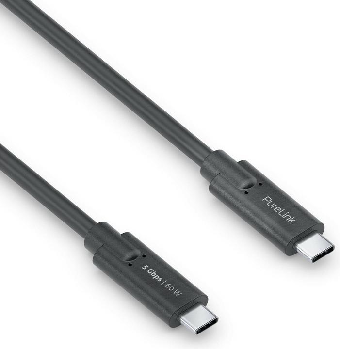 Purelink USB 3.1-Kabel (Gen 1) USB C - USB C 1 m Schwarz (1 m, USB 3.1, 20 W)