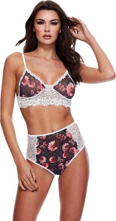 Actual product image Baci Grey Floral & Lace Bra Set M/L (M, L)