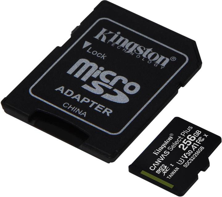 Image du produit Kingston Canvas Select Plus (256 Go, microSDXC, U3, UHS-I)