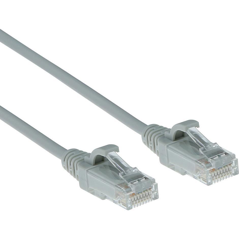 ACT Grey 1 meter LSZH U/UTP CAT6 datacenter slimline patch cable snagless with RJ45 connectors (U/UTP, CAT6, 1 m), Netzw...