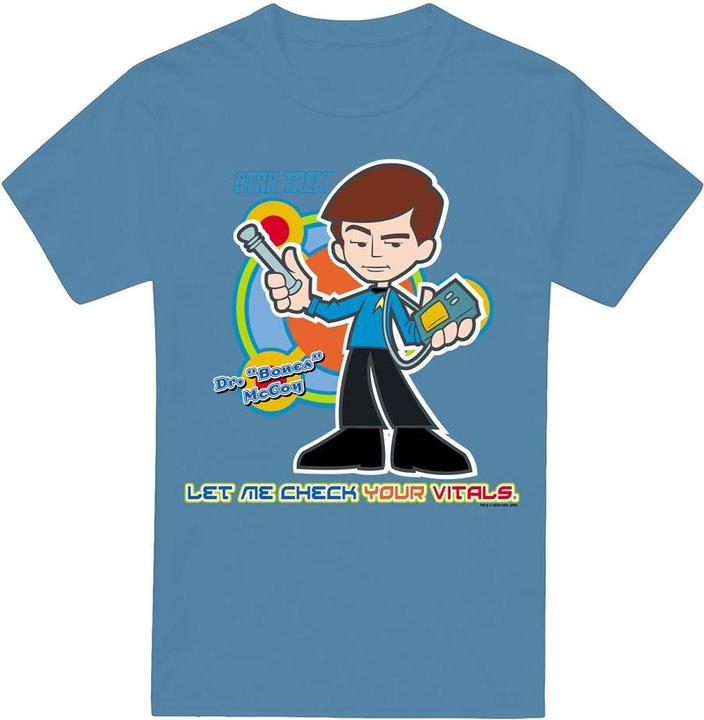 Actual product image Star Trek Quogs Mens Check Your Vitals T-Shirt (L)