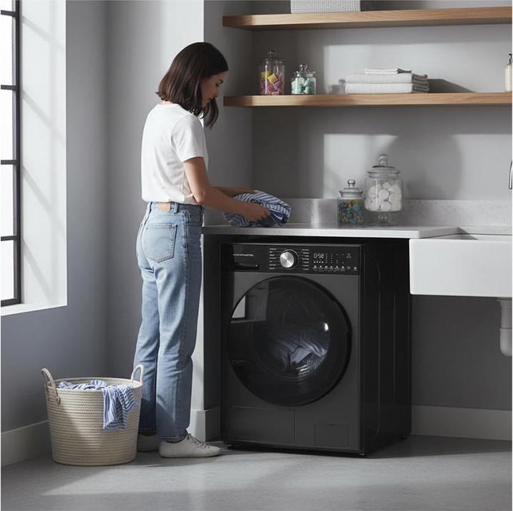 Actual product image Kibernetik PLTR507 PrimeLine Wärmepumpentrockner 9kg B Klasse Titan (9 kg, Right)