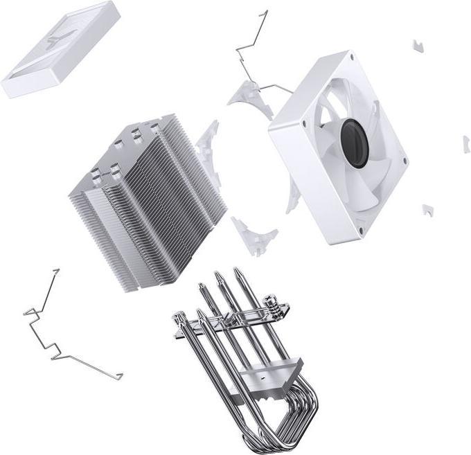 Actual product image Jonsbo CR-1400 V2 CPU cooler, 92 mm - A-RGB, white (133 mm)