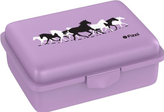 Image du produit Fizzii Cheval, boîte à goûter lilas avec compartiment de séparation