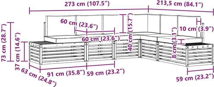 Produktbild vidaXL Outdoor-Sofa