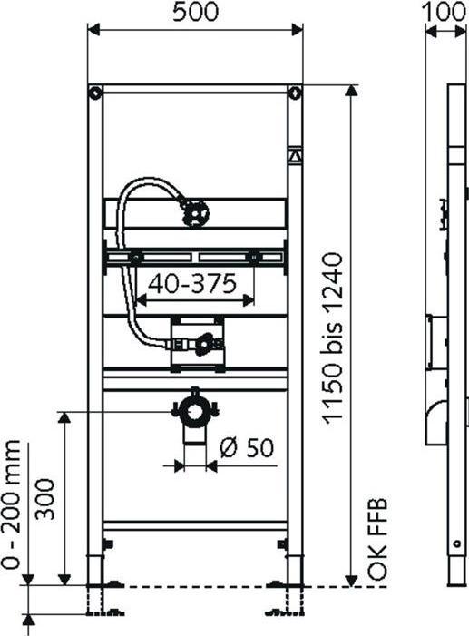 Produktbild Schell Urinal-Modul MONTUS BH 115cm mit Armatur COMPACT II LC
