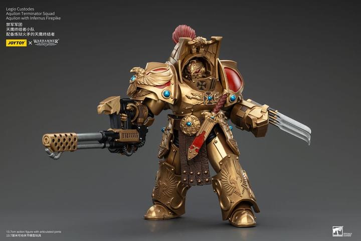 Actual product image Joy Toy Warhammer The Horus Heresy Action Figure 1/18 Legio Custodes Aquilon Terminator Squad Aquilon with