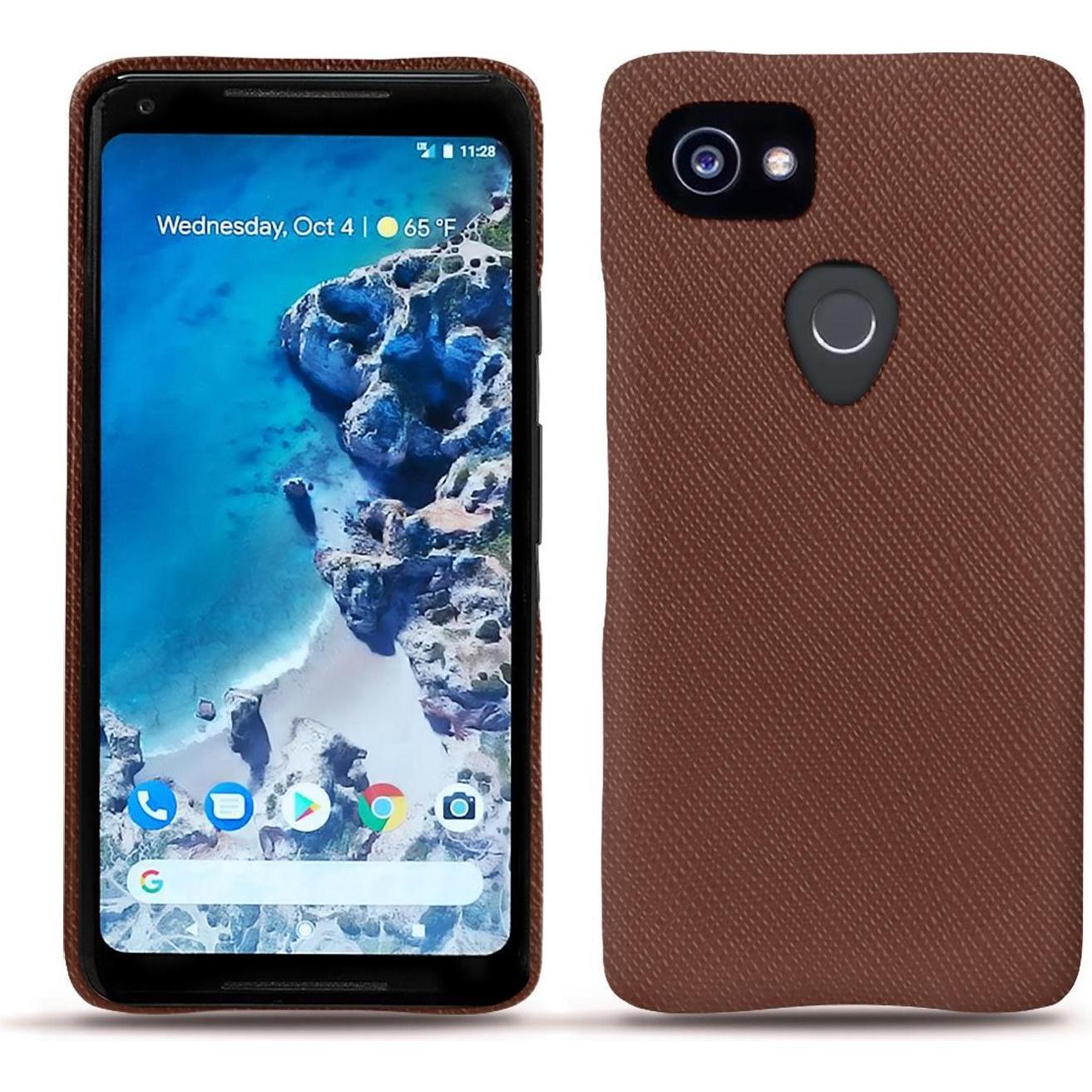 Noreve Lederschutzhülle (Google Pixel 2 XL), Smartphone Hülle, Braun