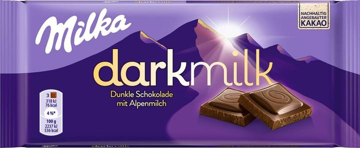Milka Tender Milk Tablette de chocolat noir et lait (85 g)