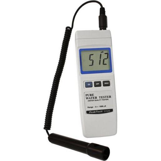Peaktech Wasserleitfähigkeitsmessgerät, 1.99mS (Messgerätkoffer), Messtechnik