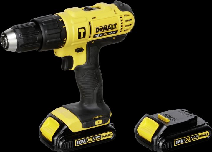 Actual product image DeWalt DCD776C2 18V 2x 1,3 Ah impact drill screwdriver in case (Rechargeable battery operated)