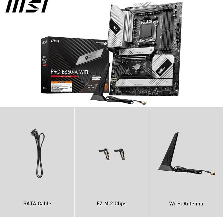 Actual product image MSI PRO B650-A WIFI (AM5, AMD B650, ATX)