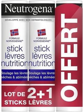 Actual product image Neutrogena Lip Stick Nutrition 3 x 4.8g - Pack of 4