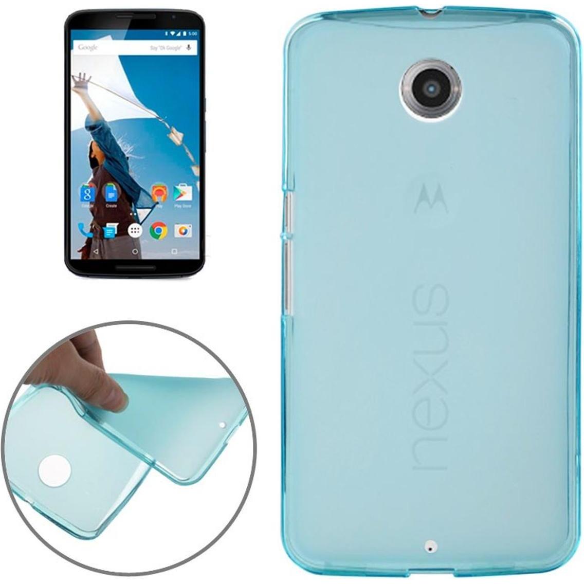König Design Handyhülle TPU Tasche für Motorola Google Nexus 6 XT1100 Blau (Google Nexus 6), Smartphone Hülle, Blau