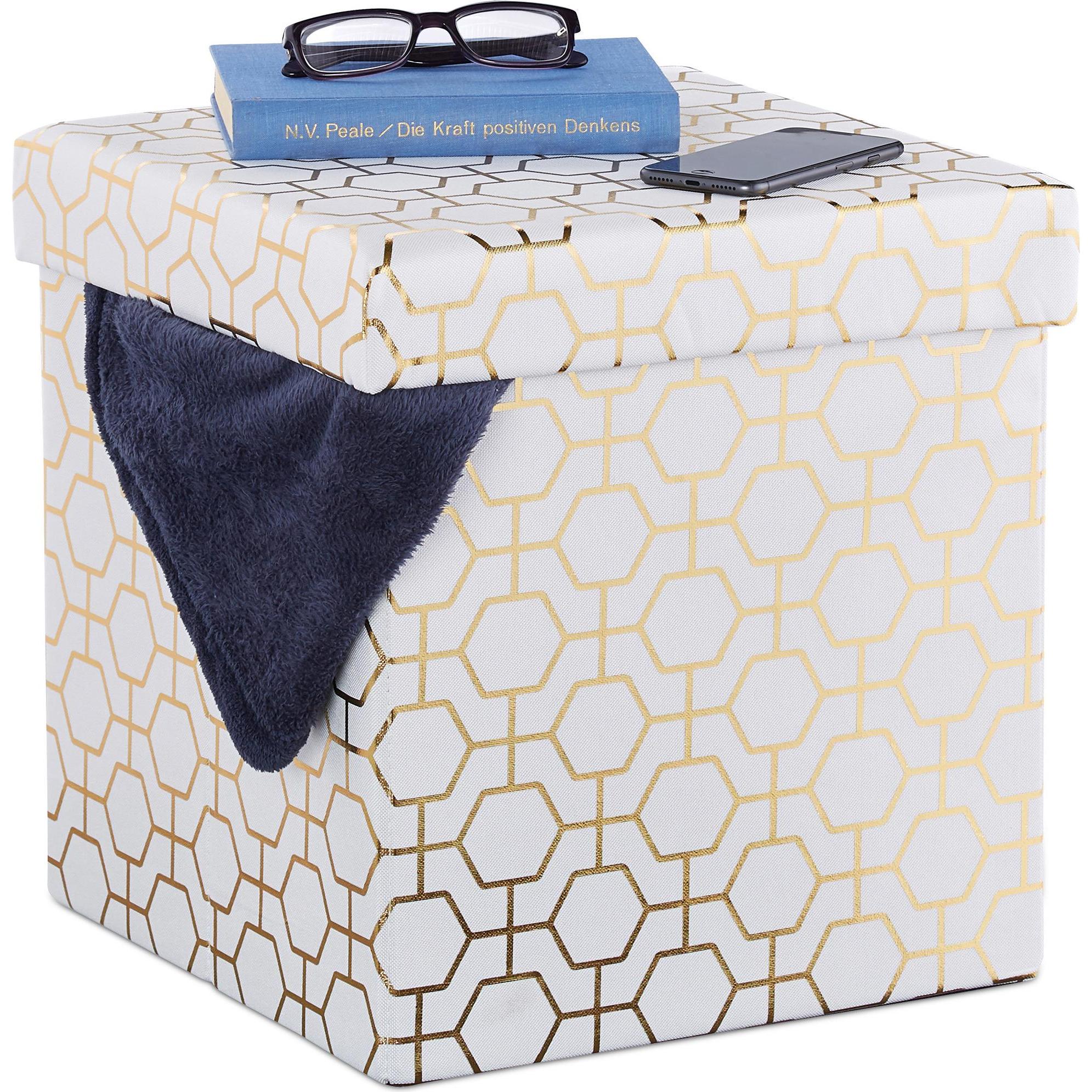 Relaxdays, Hocker + Pouf, Sitzwürfel