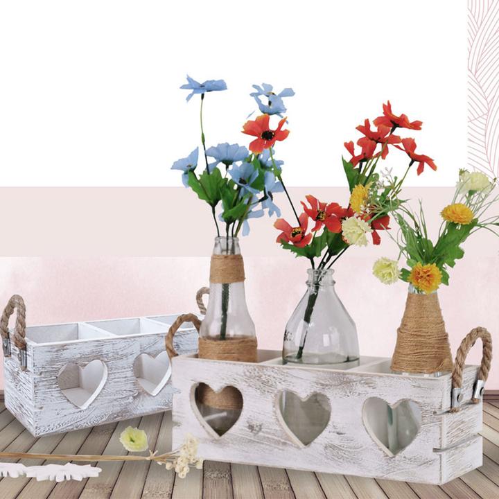 Image du produit Swisshandel24 2x Boîte décorative HWC-C26, Boîte de rangement, 2 poignées Intérieur Paulownia shabby white (10 x 30 x 10 cm)