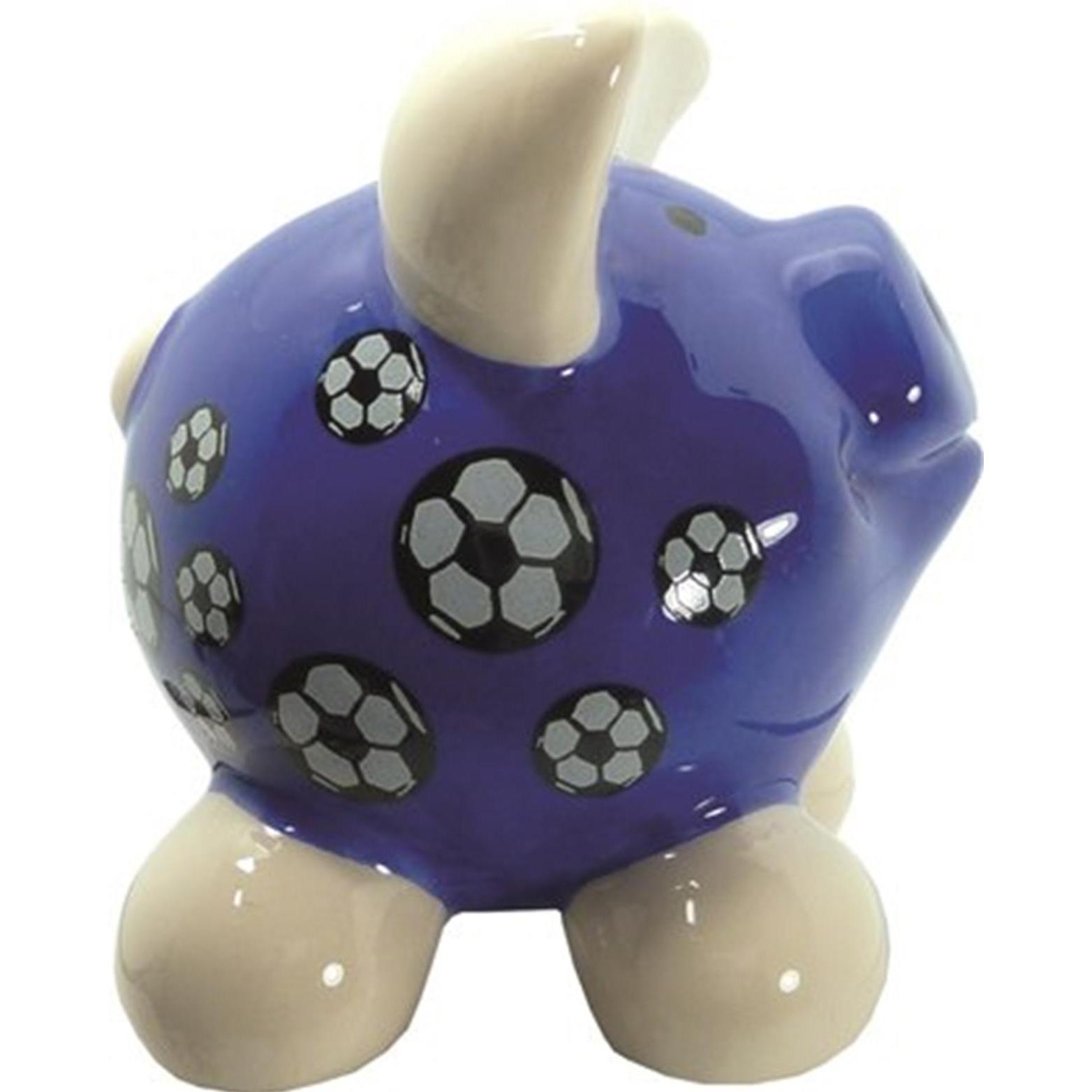 HTI-Living, Spardose, Sparschwein klein Blau Fussball