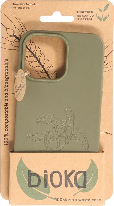 Actual product image Bioka Coque biodégradable et compostable Eco-Friendly Esprit de la tortue (Apple iPhone 14 Pro Max)