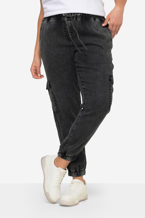 Actual product image Angel of Style Lyocell Elastic Waist Cargo Joggers (46)