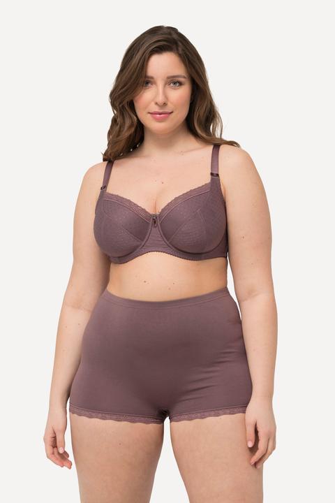 Produktbild Ulla Popken Bügel-BH, Jacquard, Spitzenkante, Cup C - G (85 C)