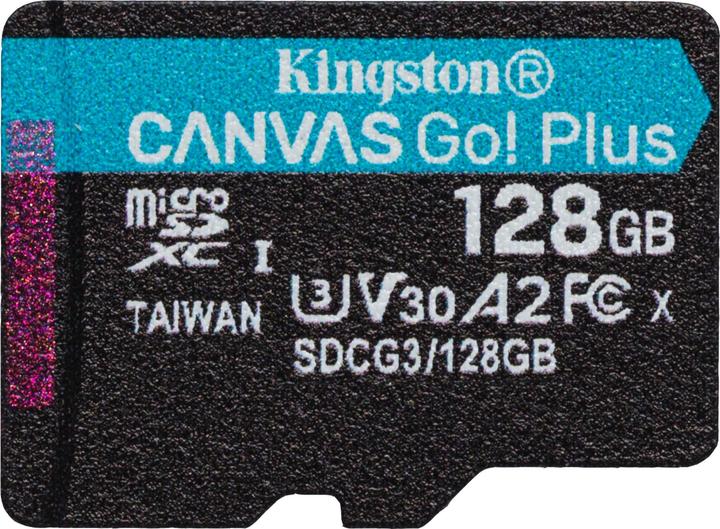 Image du produit Kingston Canvas Go! Plus microSD (128 Go, microSDXC, U3, UHS-I)