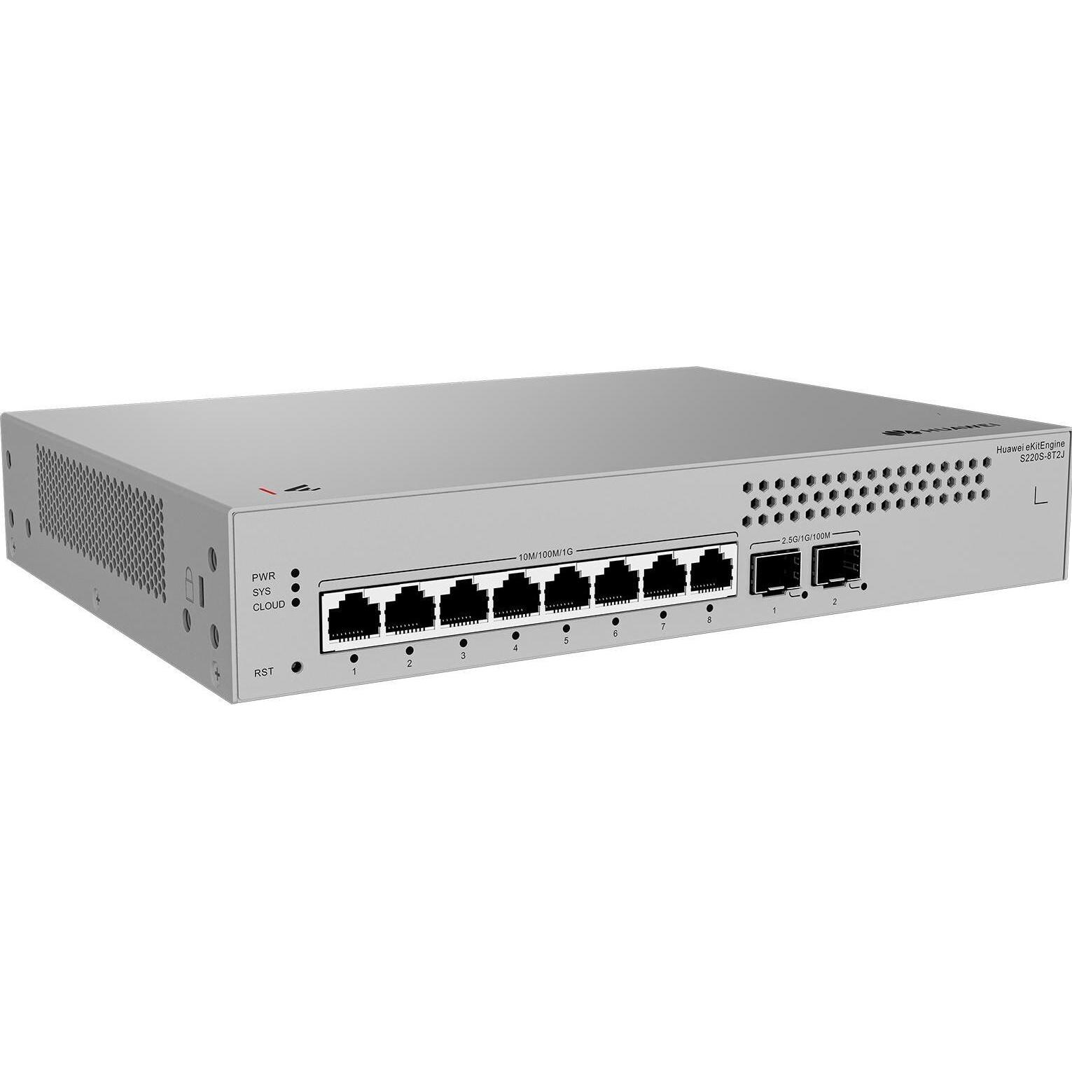 Huawei Data Communication S220S-8T2J S220S-8T2J S220S-8T2J 8x10/100/1000BASE-T ports 2x2.5GE SFP por